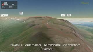 Blikdalur - Arnarhamar - Kambshorn - Þverfellshorn – Úlfarsfell