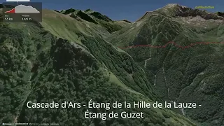 Cascade d'Ars - Étang de la Hille de la Lauze - Étang de Guzet